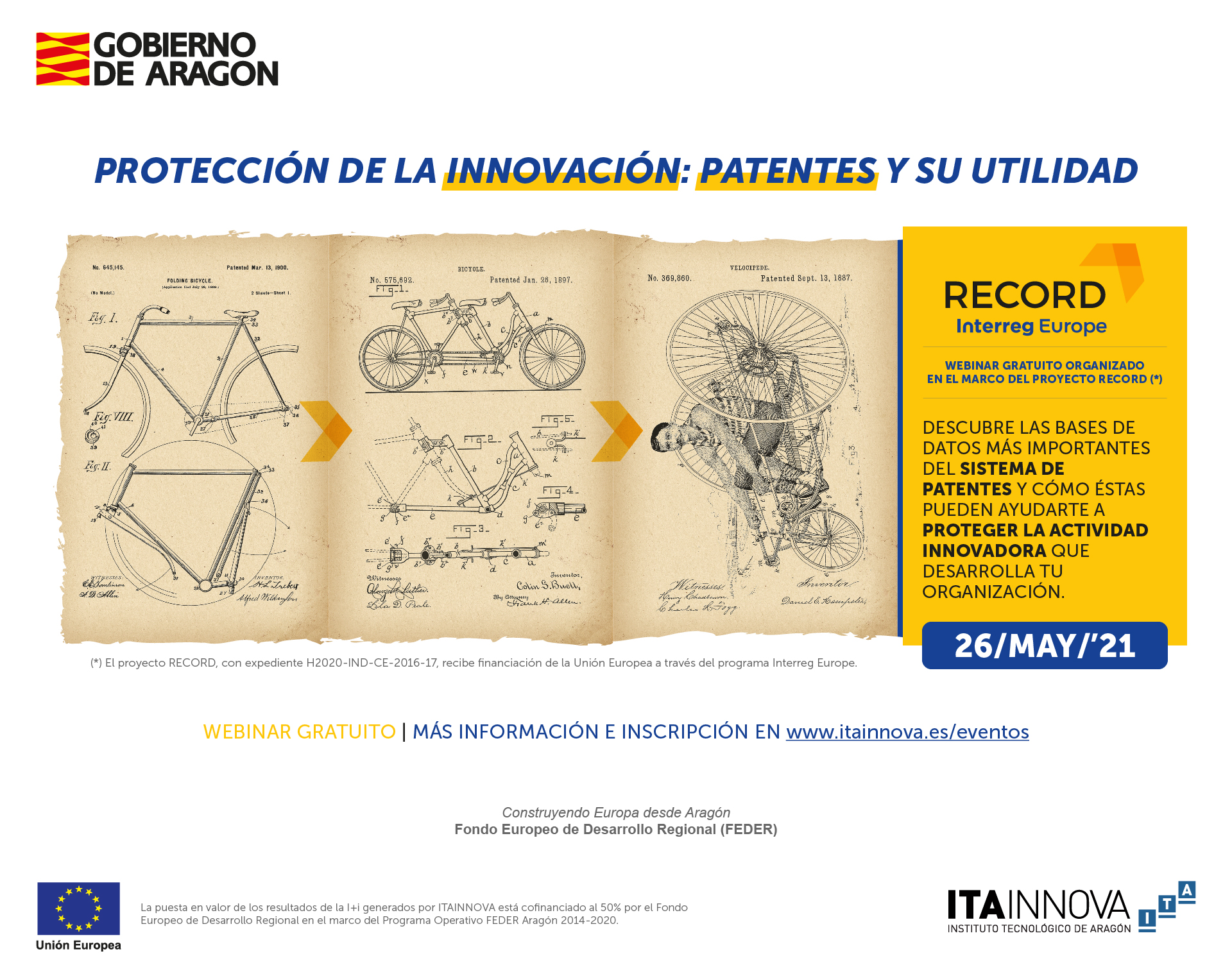 Imagen del webinar "Protección de la innovación: patentes y su utilidad"