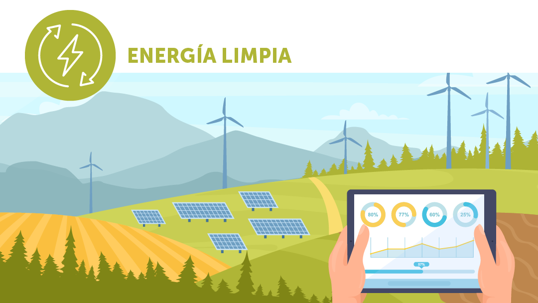 Ilustración de energía limpia