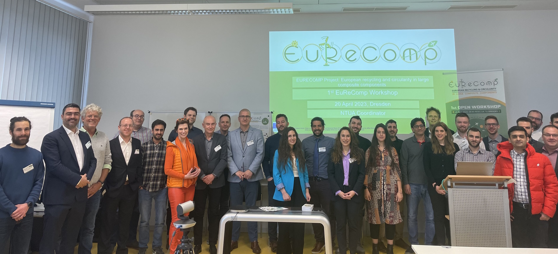 Los socios de EuReComp desarrollan estrategias circulares de reciclaje de materiales compuestos de los sectores automoción, aeronáutico y naval