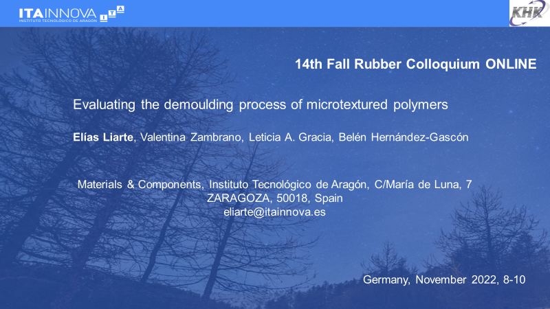 Evaluación del proceso de desmoldeo de polímeros microtexturizados
