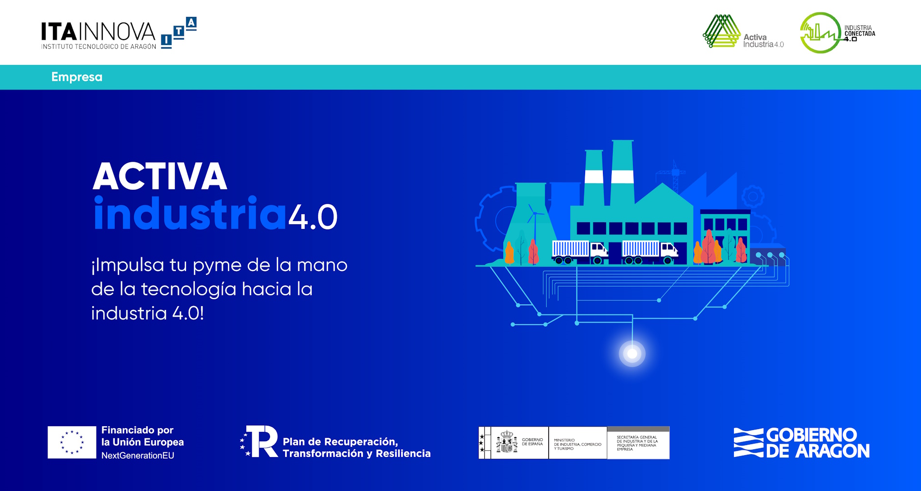 ITAINNOVA realizará asesoramiento tecnológico en el programa ACTIVA Industria 4.0