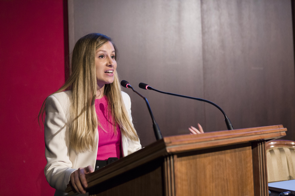 La directora de ITAINNOVA, en la gala de entrega de los Premios Tercer Milenio