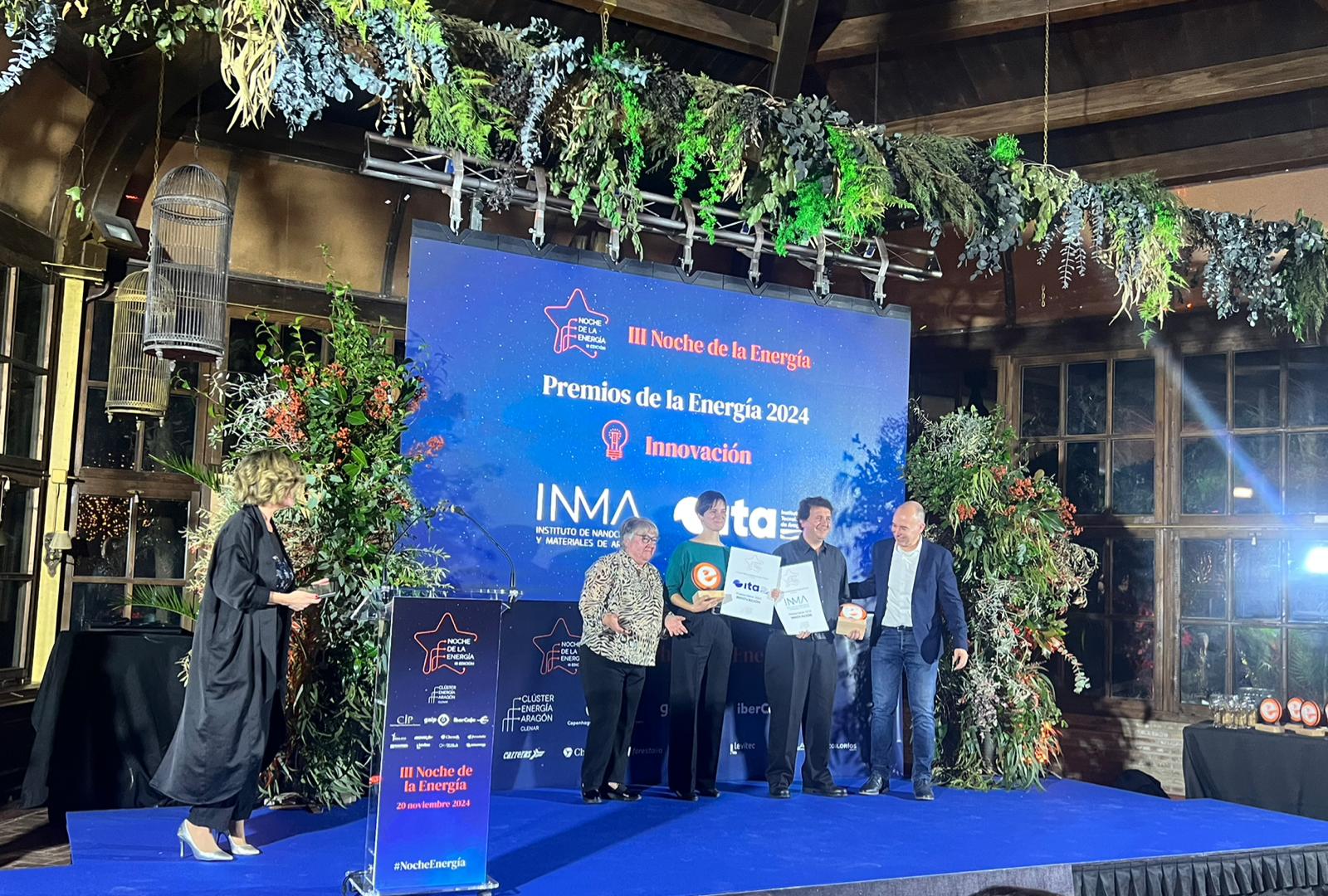 El ITA recibe el premio a la Innovación en la III Noche de la Energía del Clúster de la Energía de Aragón