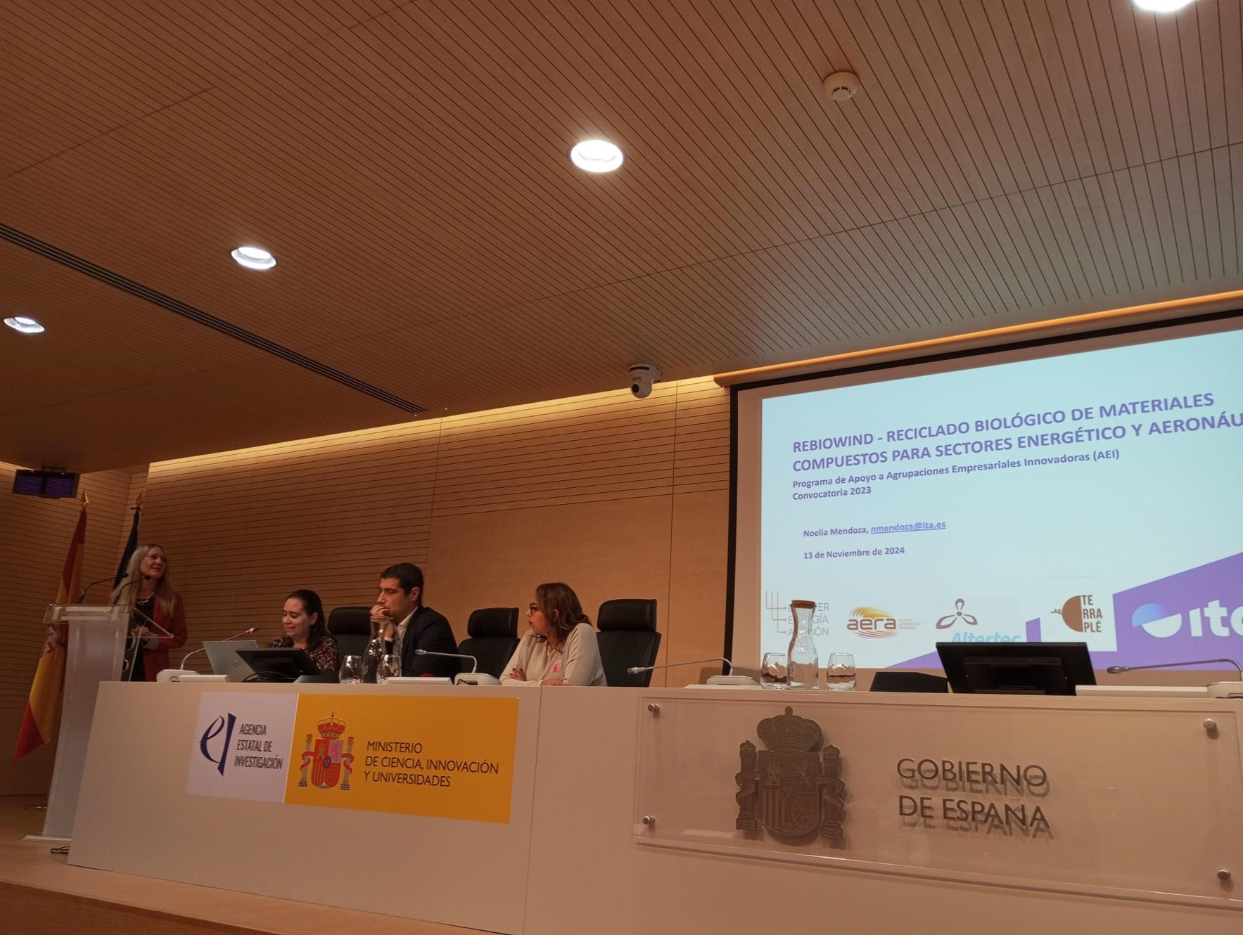Presentamos el proyecto REBIOWIND en la Jornada del Grupo Interplataformas de Economía Circular